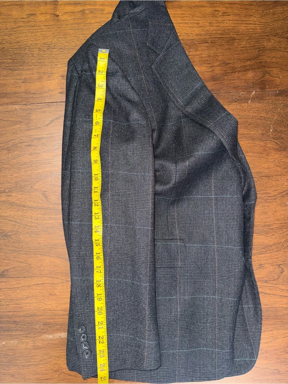 Austin Reed Charcoal Windowpane Suit Set Retro Vintage Bespoke Sports Coat Pants